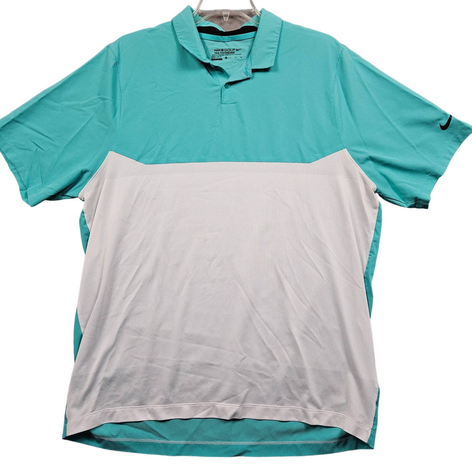 Nike Golf Polo Mens Xl Teal Two Tone Shirt